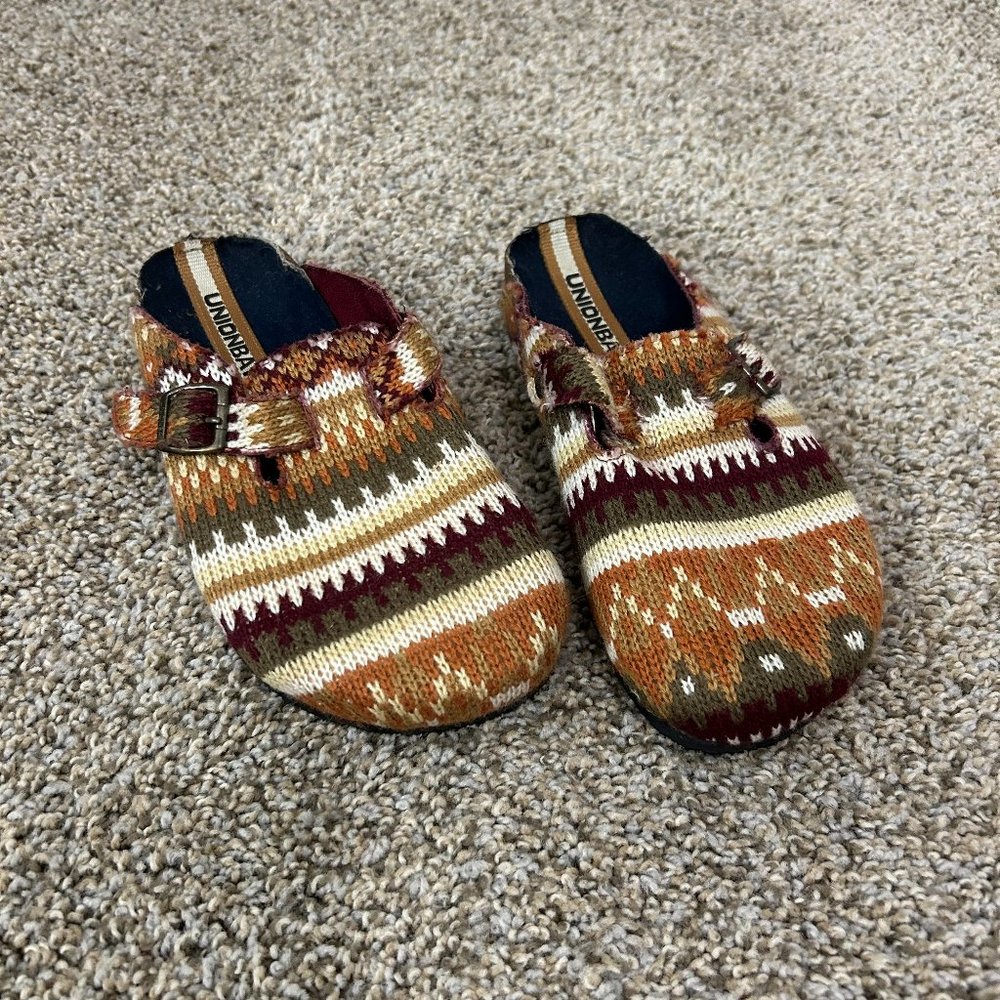 Union Bay - Vintage Knit Clog/Mule - Neutral Colors, Cream, Camel - Size 6